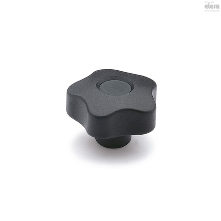 Elesa Black-oxide steel boss, plain hole, with cap, VCT.63 A-3/8-C9 VCT-A (inch sizes)